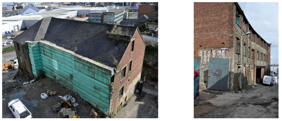 The warehouse building before